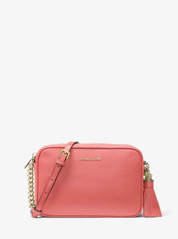 Damske Crossbody Kabelka Michael Kors Ginny Leather Ruzove Nachový - Kabelky Michael Kors Outlet | LMHNA-6140